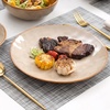 image:imagevicrays Ceramic Dinner Plates Set  Porcelain 10 Inch Flat Steak Pasta Pizza Plate Home Party Restaurant Plate Scratch Resistant Microwave Oven and Dishwasher Safe Set of 6 Cherry RedBeige