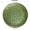 image:imagevicrays Ceramic Dinner Plates Set  Porcelain 10 Inch Flat Steak Pasta Pizza Plate Home Party Restaurant Plate Scratch Resistant Microwave Oven and Dishwasher Safe Set of 6 Cherry RedGreenS