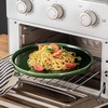 image:imagevicrays Ceramic Dinner Plates Set  Porcelain 10 Inch Flat Steak Pasta Pizza Plate Home Party Restaurant Plate Scratch Resistant Microwave Oven and Dishwasher Safe Set of 6 Cherry RedGreen
