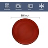 image:imagevicrays Ceramic Dinner Plates Set  Porcelain 10 Inch Flat Steak Pasta Pizza Plate Home Party Restaurant Plate Scratch Resistant Microwave Oven and Dishwasher Safe Set of 6 Cherry RedShallow Cherry Red