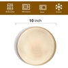 image:imagevicrays Ceramic Dinner Plates Set  Porcelain 10 Inch Flat Steak Pasta Pizza Plate Home Party Restaurant Plate Scratch Resistant Microwave Oven and Dishwasher Safe Set of 6 Cherry RedFlat Beige