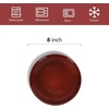 image:imagevicrays Ceramic Salad Plates Set  Porcelain 8 Inch Flat Dessert Appetizer Plate for Lunch Home Party Restaurant  Scratch Resistant Microwave Oven and Dishwasher Safe  Set of 6 Cherry RedCherry Red