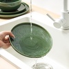 image:imagevicrays Ceramic Salad Plates Set  Porcelain 8 Inch Flat Dessert Appetizer Plate for Lunch Home Party Restaurant  Scratch Resistant Microwave Oven and Dishwasher Safe  Set of 6 Cherry RedGreen