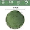 image:imagevicrays Ceramic Salad Plates Set  Porcelain 8 Inch Flat Dessert Appetizer Plate for Lunch Home Party Restaurant  Scratch Resistant Microwave Oven and Dishwasher Safe  Set of 6 Cherry RedGreen